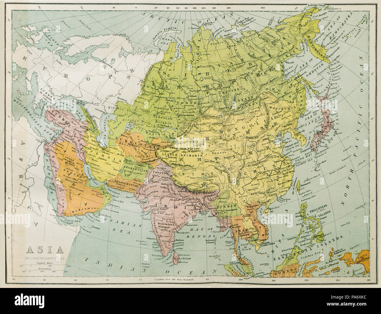 Political map asia world hi-res stock photography and images - Alamy
