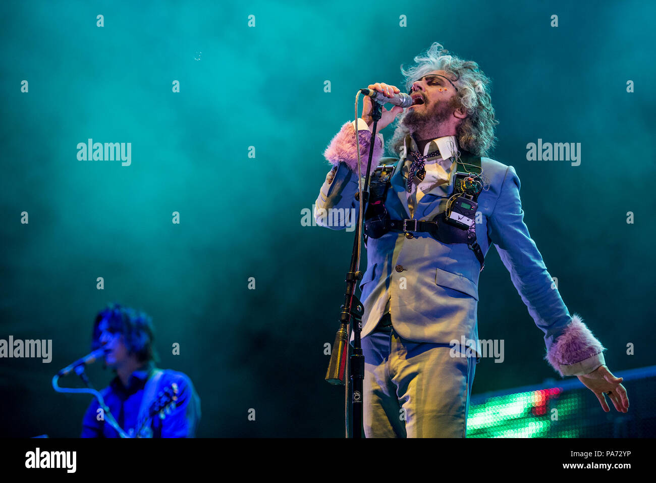 Cheshire, UK. 20th july 2018. The Flaming Lips headline day 2 of The Bluedot festival 2018 20/07/2018 Credit: Gary Mather/Alamy Live News Stock Photo