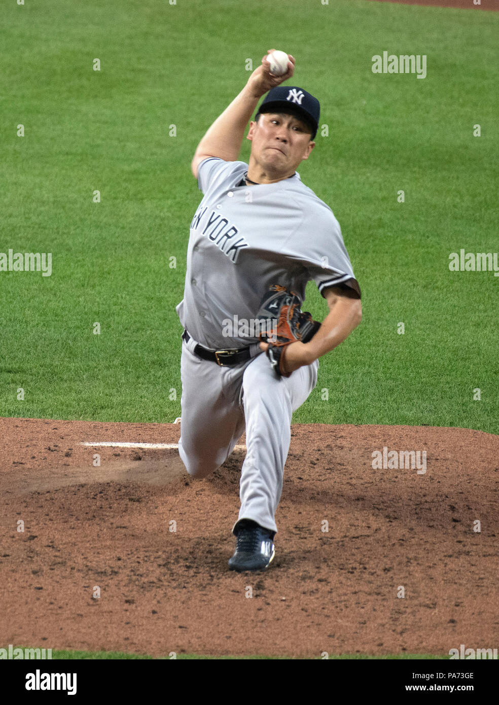 Baltimore, USA. 05th June, 2022. BALTIMORE, MD - JUNE 05: Baltimore Orioles  starting pitcher Dean Kremer (64) sends one down during a MLB game between  the Baltimore Orioles and the Cleveland Guardians