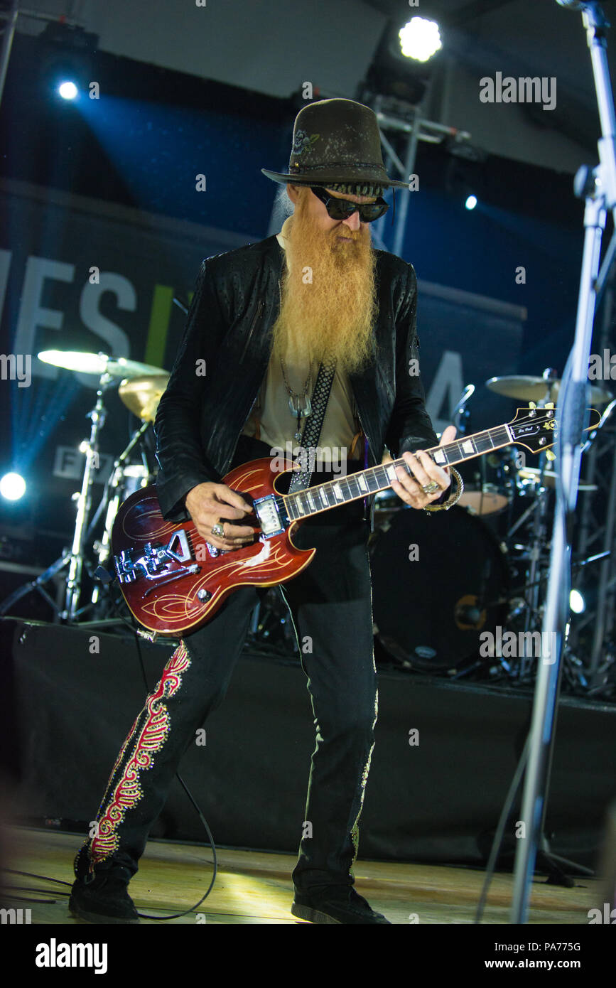 Brugnera, Italy. 20th July Billy F Gibbons ZZ live yesterday at Blues in in Brugnera(PN) Italy Credit: Denis Ulliana/Alamy Live News Stock Photo - Alamy