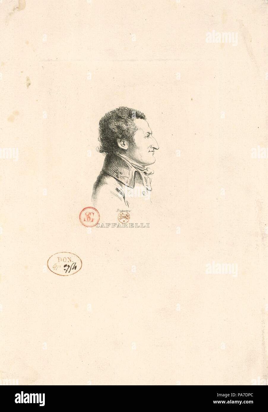 Louis Marie Joseph Maximilien Caffarelli du Falga (1756-1799). Museum: Bibliothèque Sainte-Geneviève, Paris. Stock Photo