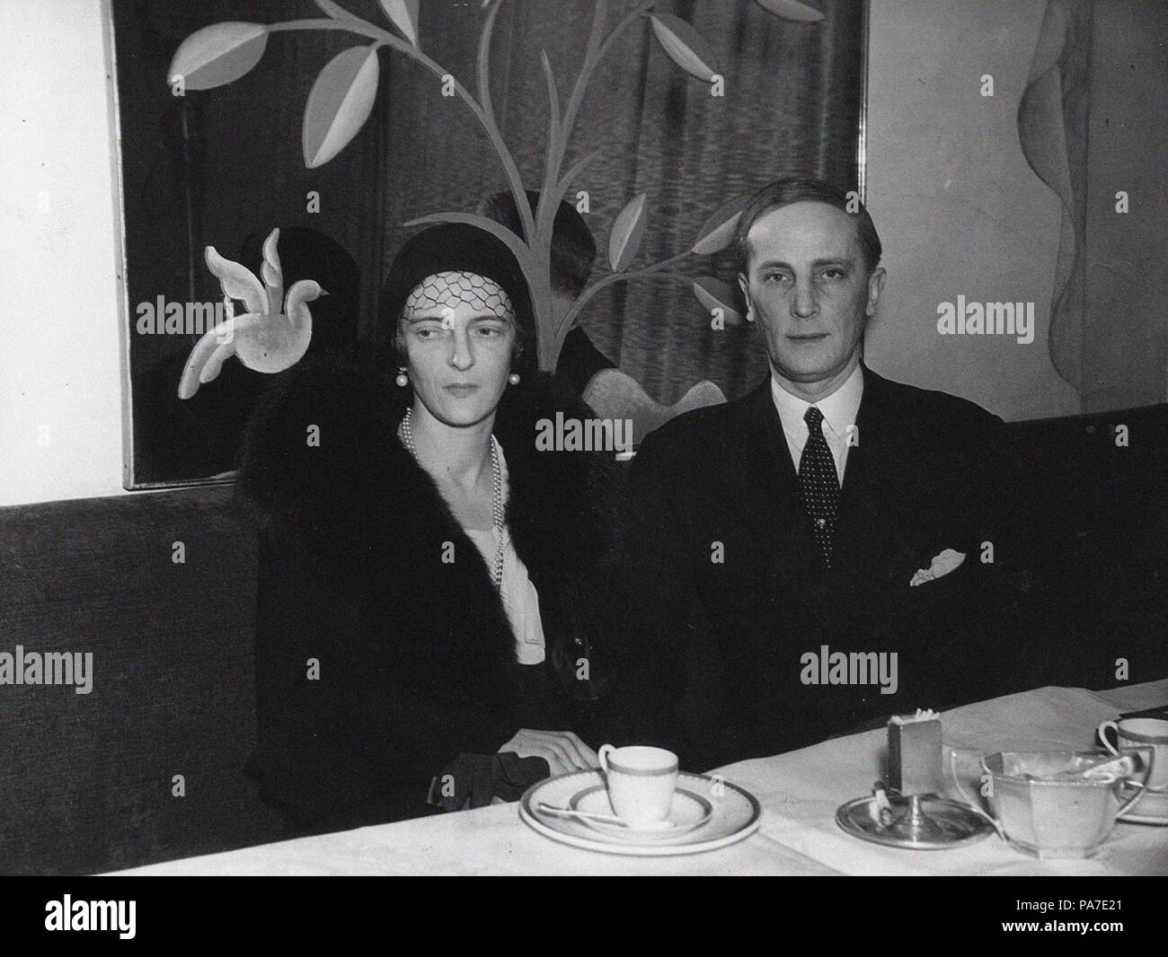 Prince Felix Yusupov, Count Sumarokov-Elston and his wife, Princess Irina Alexandrovna of Russia. Museum: PRIVATE COLLECTION. Stock Photo