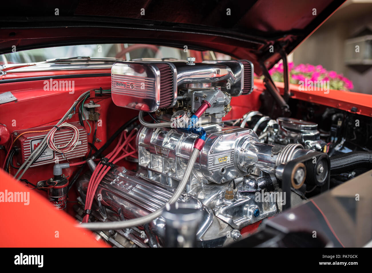 Muscle Car engine. Stock Photo