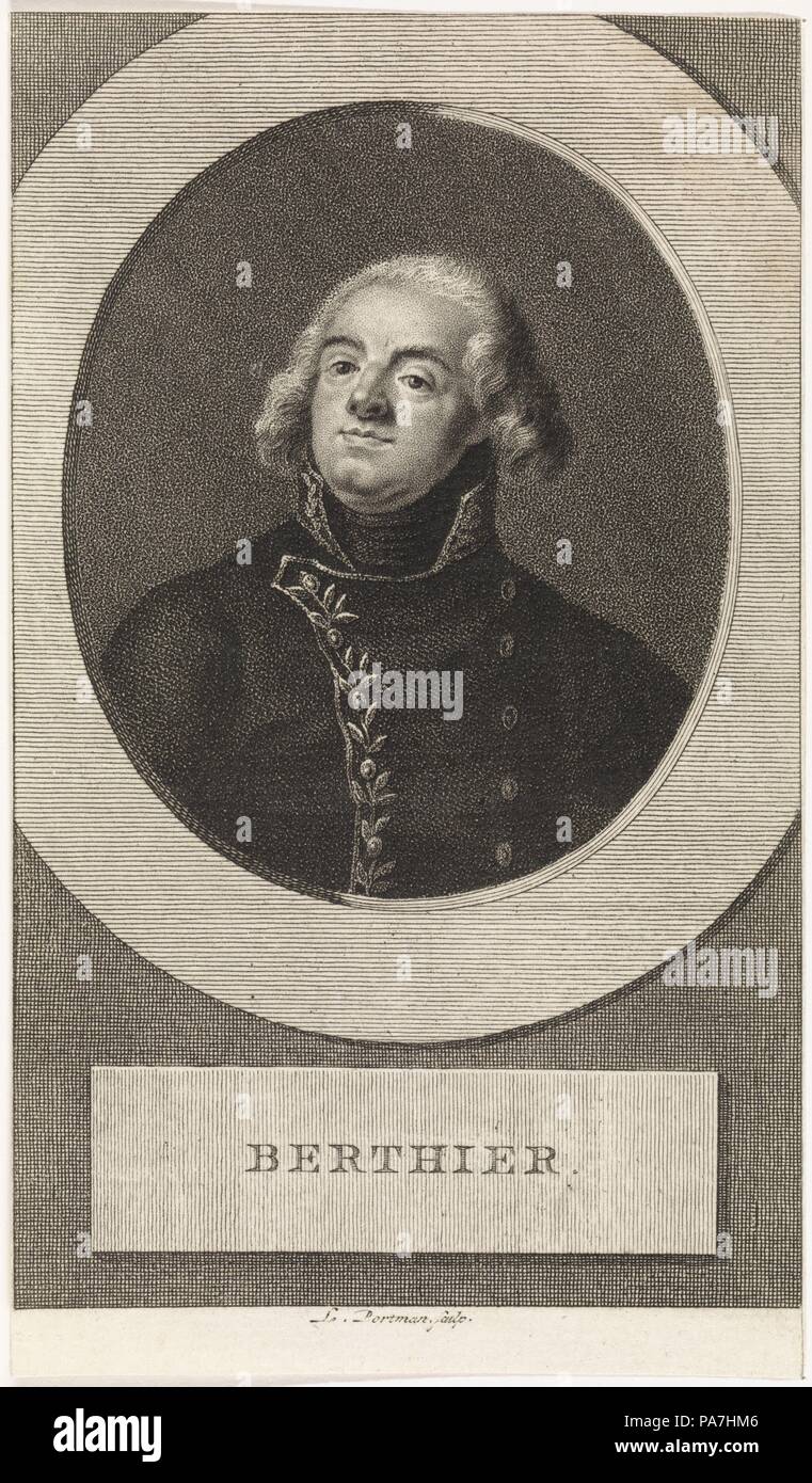 Louis Alexandre Berthier, Prince de Wagram, Duc de Valangin, Prince of Neuchâtel (1753-1815), Marshal of France. Museum: PRIVATE COLLECTION. Stock Photo