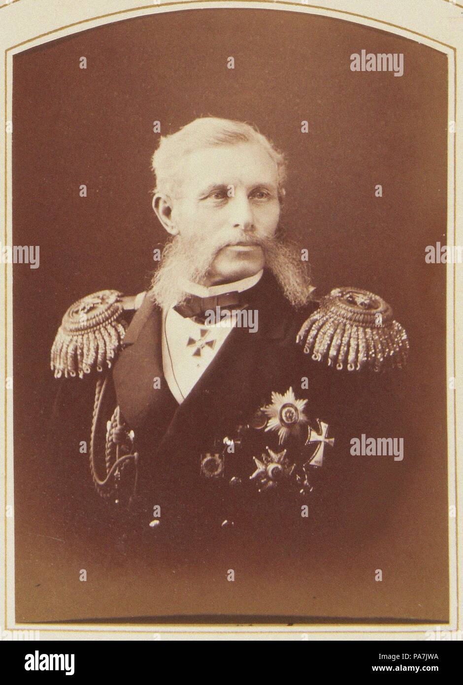 Portrait of the Admiral Grigory Ivanovich Butakov (1820-1882). Museum: Russian State Film and Photo Archive, Krasnogorsk. Stock Photo