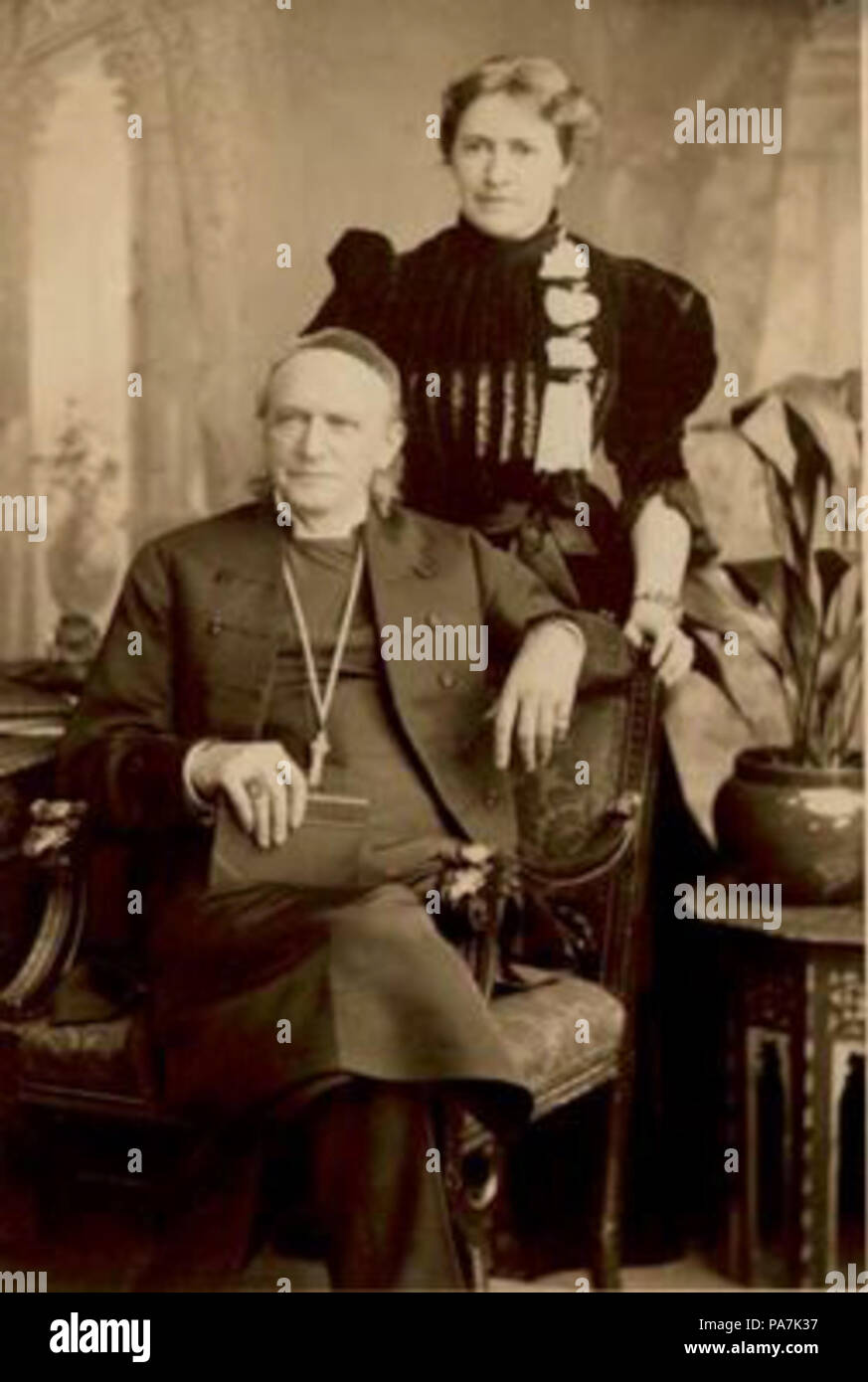 . English: Bishop Whipple and his second wife Evangeline Marrs Simpson ...