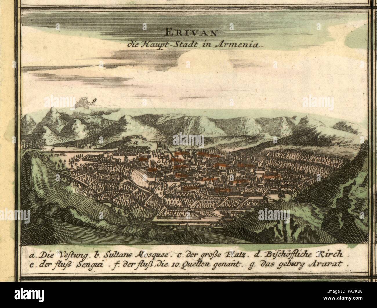 Map of Yerevan. Museum: PRIVATE COLLECTION. Stock Photo