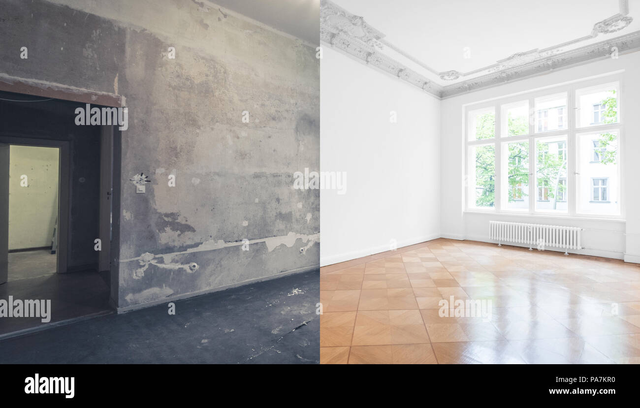 Picture of flat renovation, apartment refurbishment, room modernization Stock ...