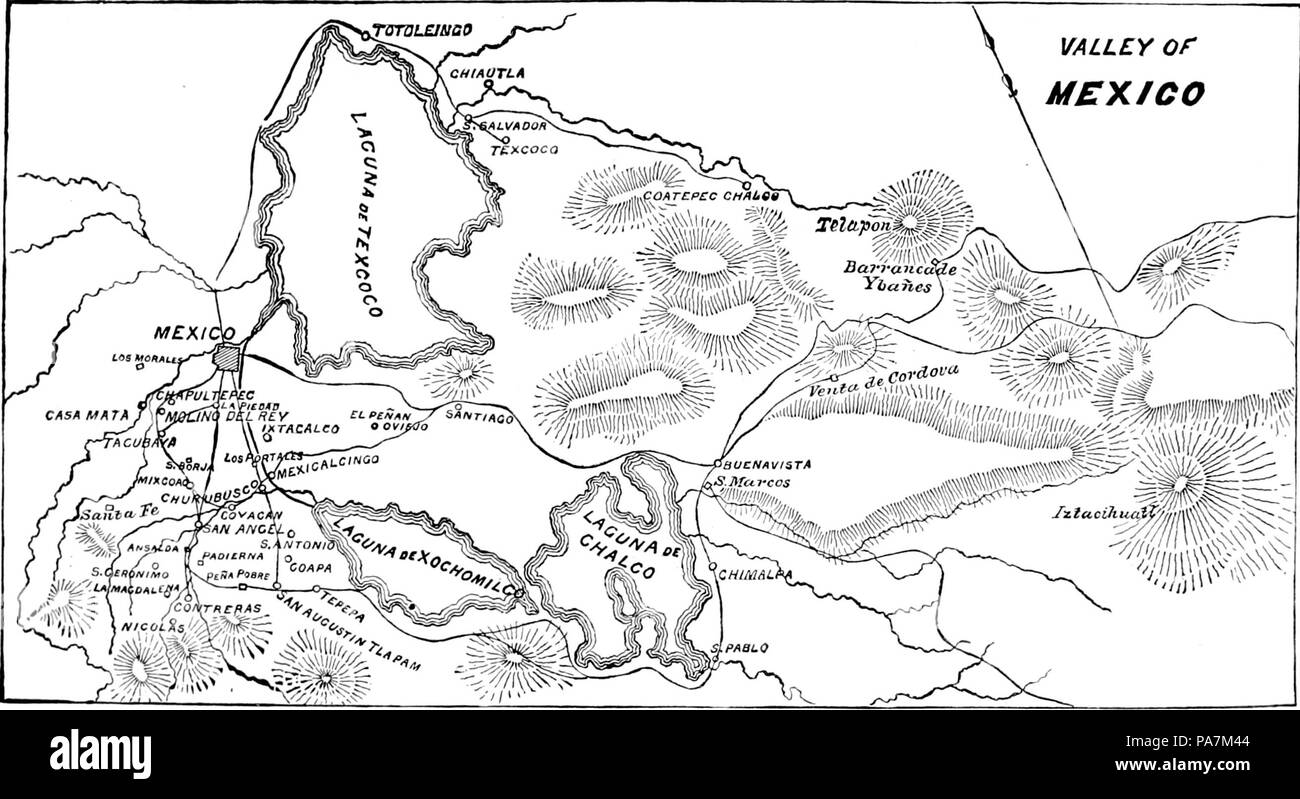 377 Decisive Battles Since Waterloo-Valley of Mexico Stock Photo