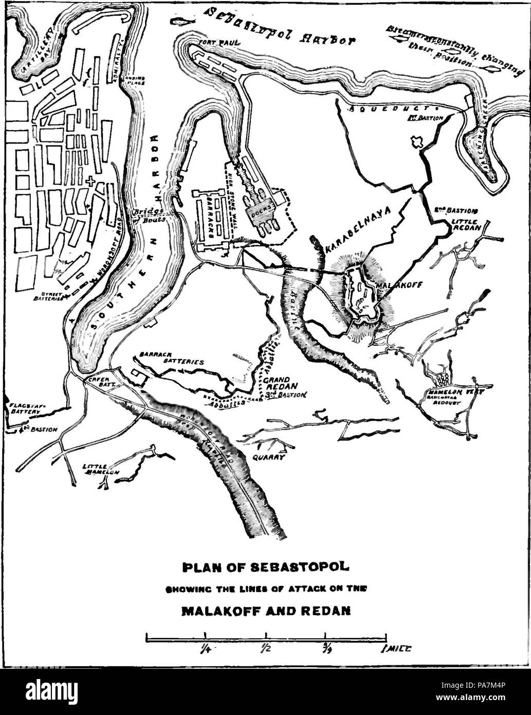 377 Decisive Battles Since Waterloo,Plan of Sebastopol showing the
