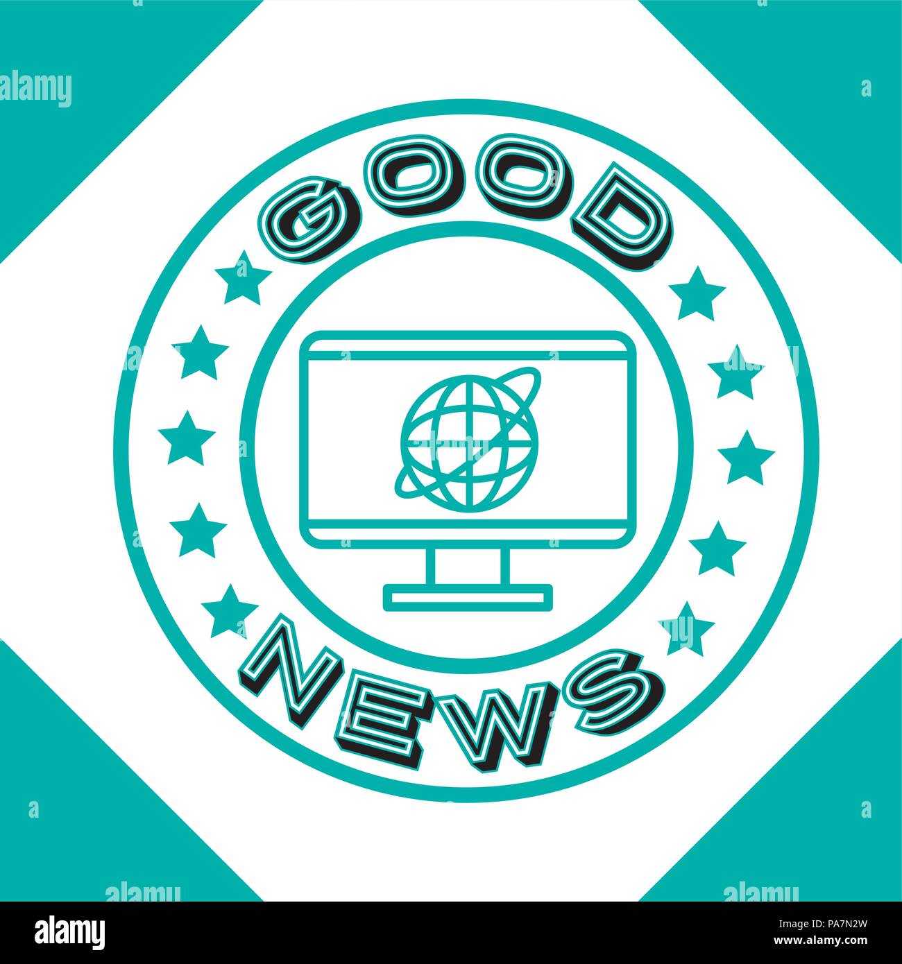 news communication good information notices computer world vector ...