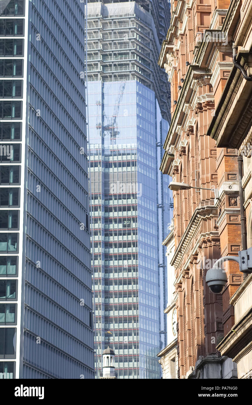 Old buildings and new London architecture Stock Photo - Alamy