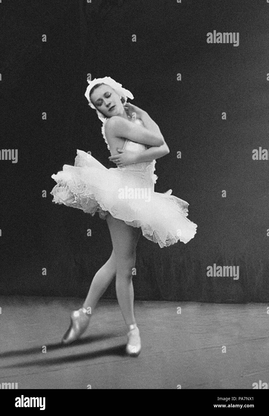 Galina Ulanova in the Ballet Swan Lake. Museum: Bolshoi Theatre Museum, Moscow. Stock Photo