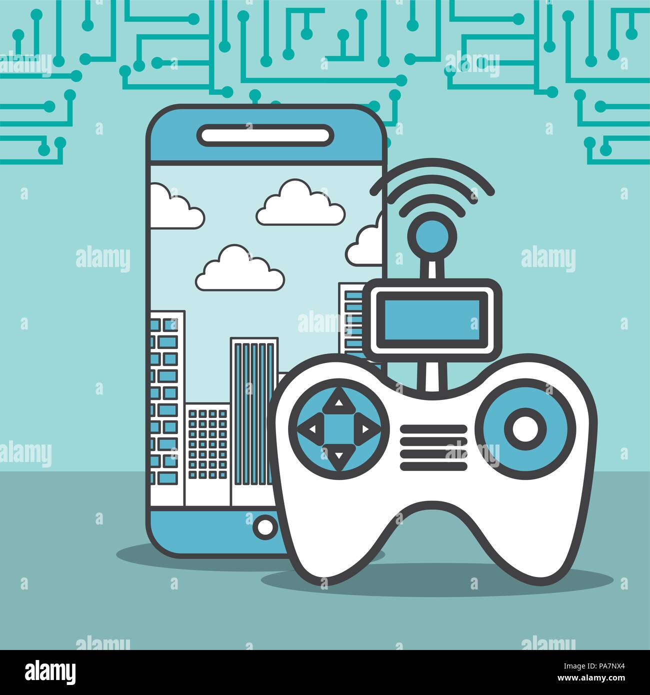 drone smartphone control signal technology Stock Vector Image & Art - Alamy