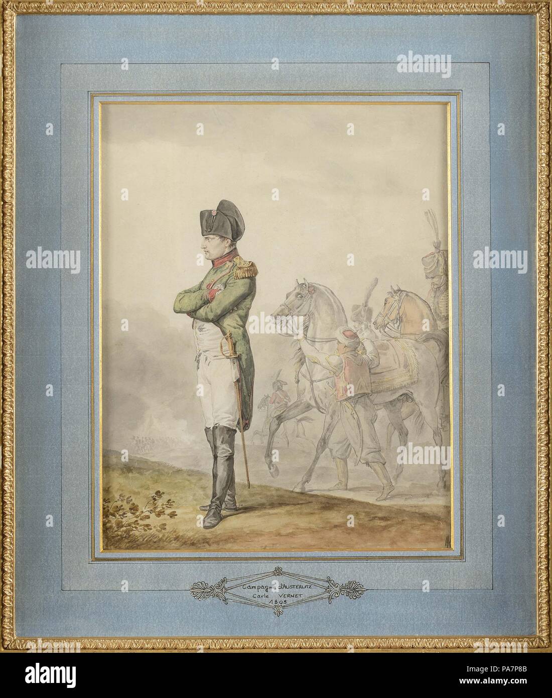 Napoleon at Austerlitz. Museum PRIVATE COLLECTION Stock Photo Alamy