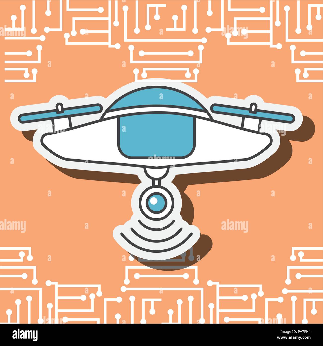 drone technology futuristic gadget device Stock Vector