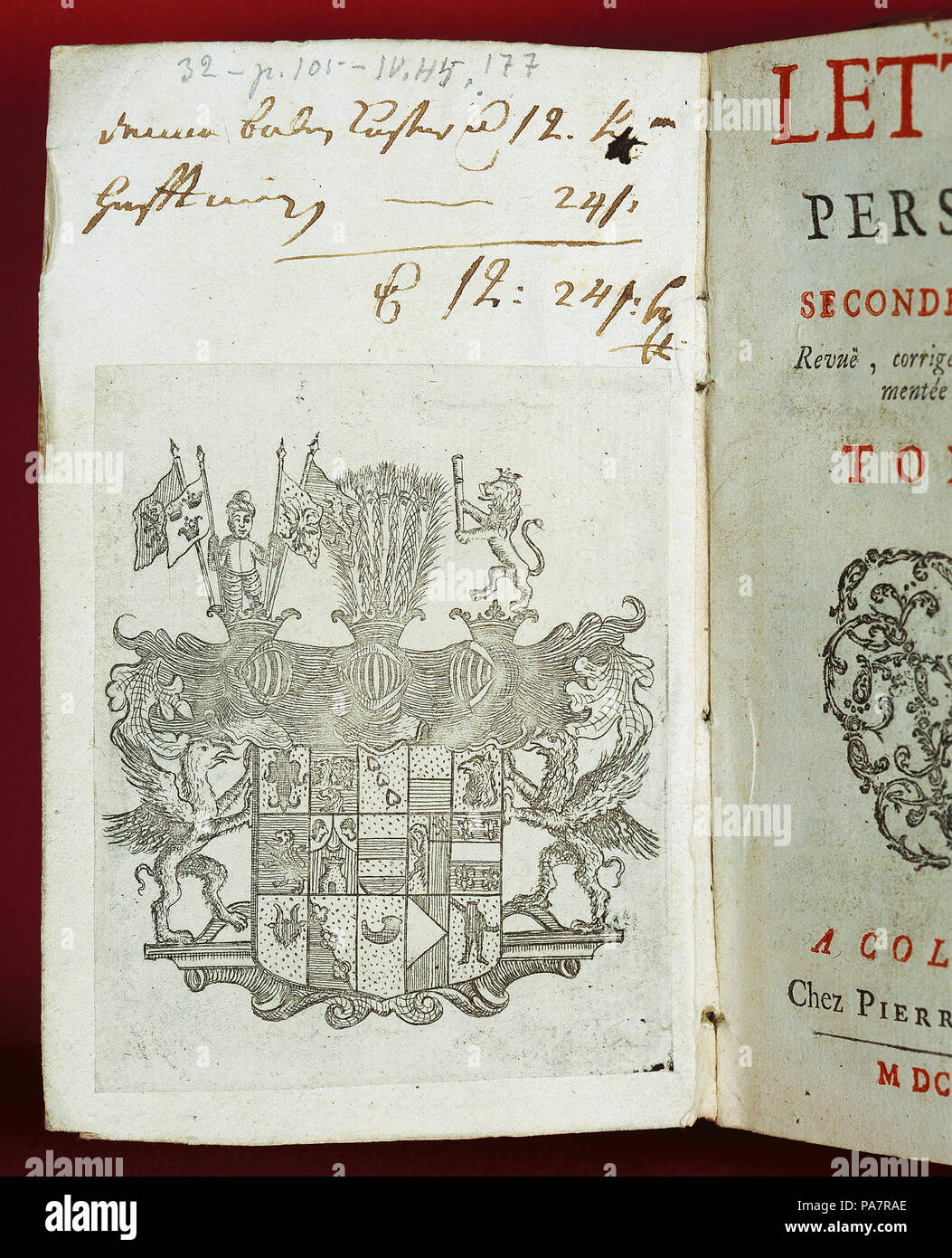 1 "Persiska brev" av Montesquieu - Skoklosters slott - 65104 Stock ...