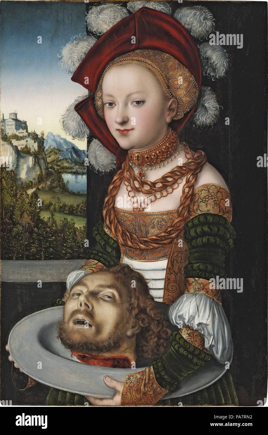 Salome with the Head of Saint John the Baptist. Museum: Szepmuveszeti Muzeum, Budapest. Stock Photo
