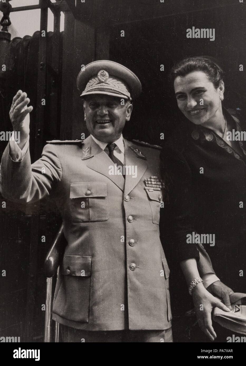 Josip Broz Tito during his state visit to Kiev, June 1956. Museum: PRIVATE COLLECTION. Stock Photo