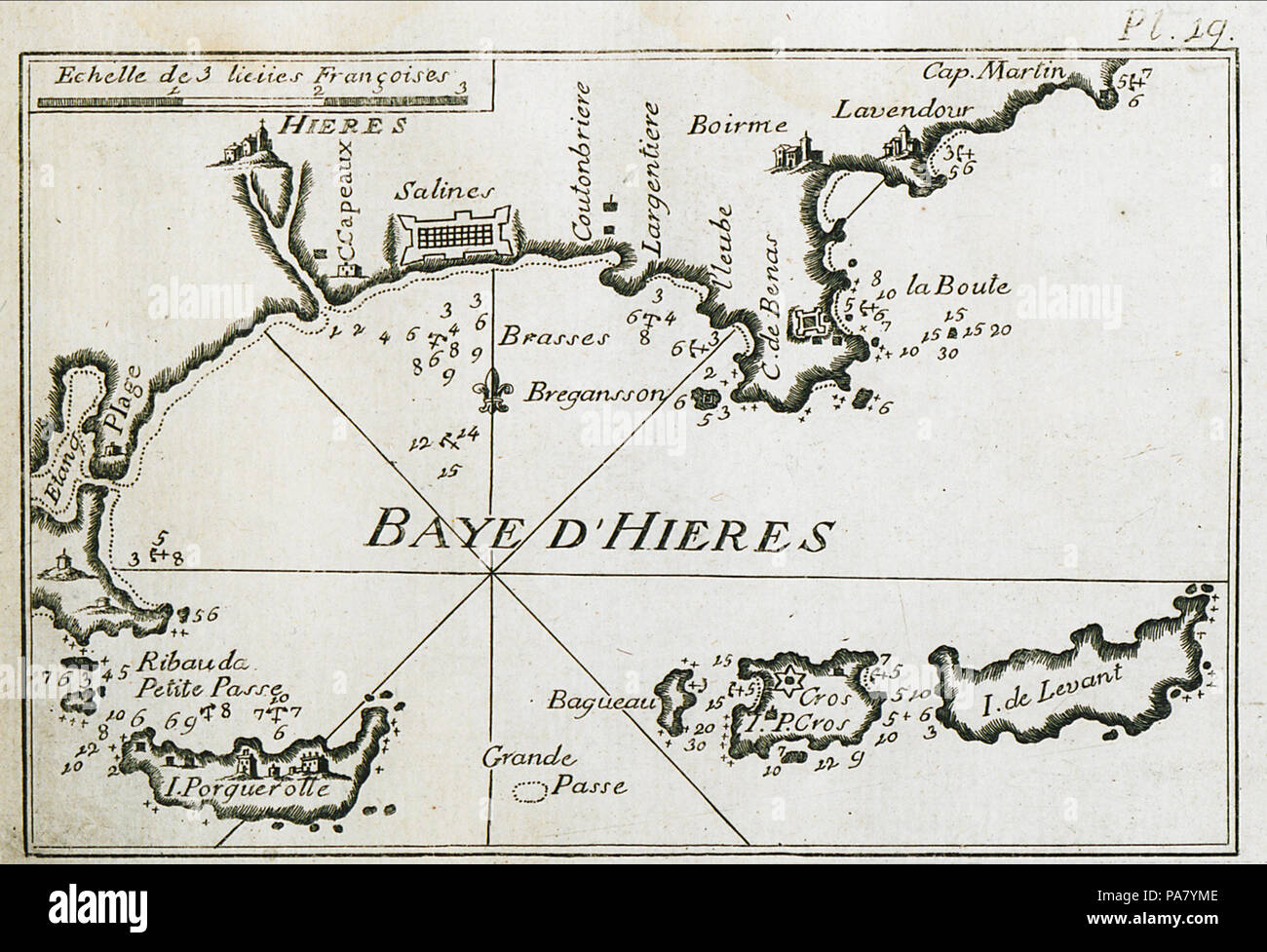 30 Baye d'Hieres - Roux Joseph - 1804 Stock Photo