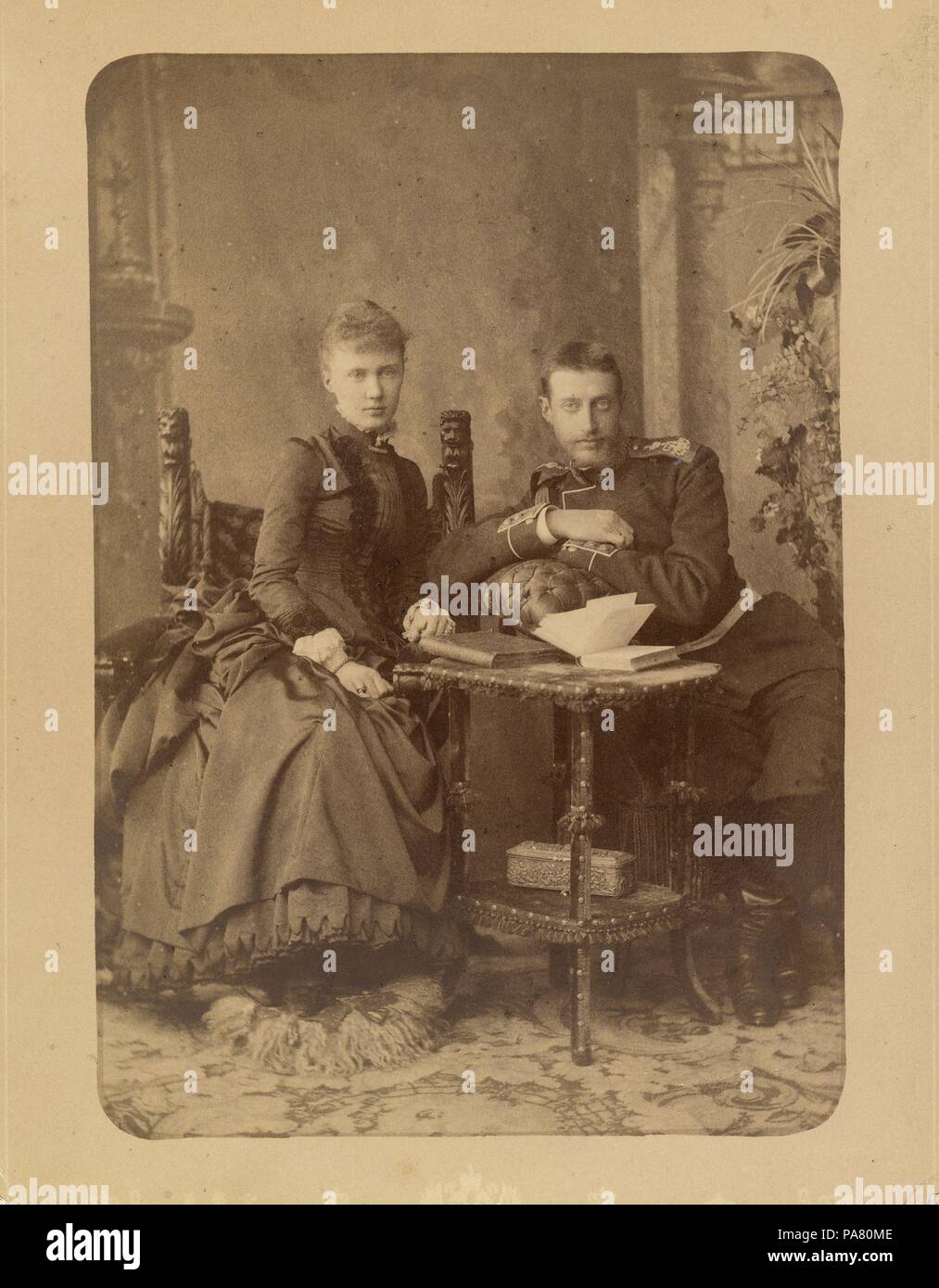 Grand Duke Constantine Constantinovich of Russia (1858-1915) and Grand Duchess Elizaveta Mavrikievna of Russia (1865-1927). Museum: Russian State Film and Photo Archive, Krasnogorsk. Stock Photo