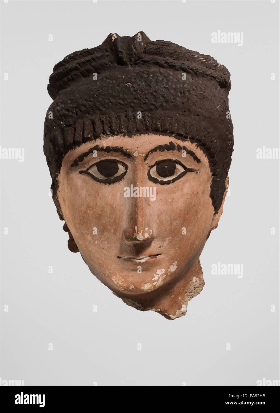 Funerary Mask. Dimensions: h. 23 cm (9 1/16 in); w. 12.2 cm (4 13/16 in). Date: A.D. 1st-4th century. Museum: Metropolitan Museum of Art, New York, USA. Stock Photo