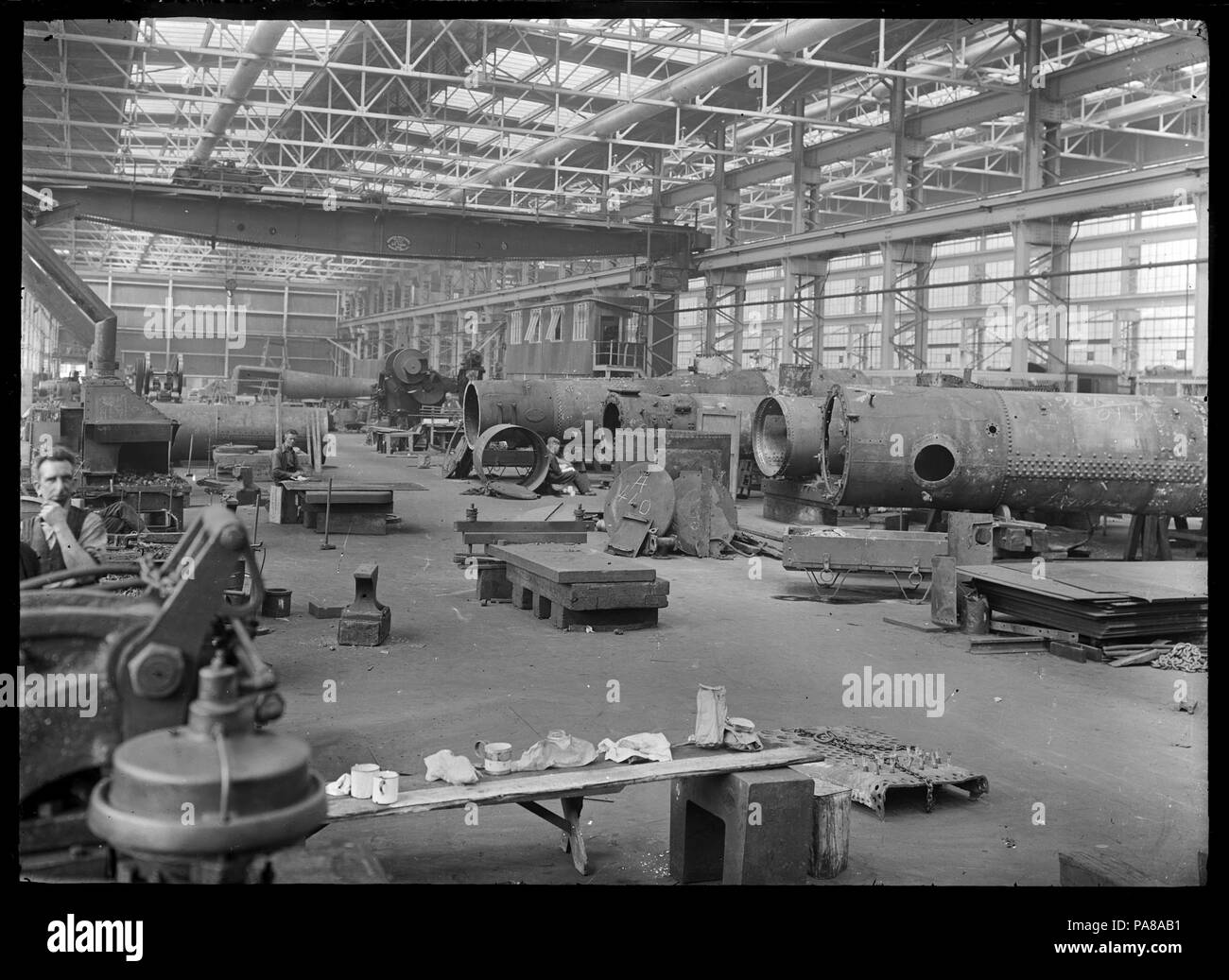 39 Boiler shop at Hutt Railway Woburn, 1930. ATLIB 295289