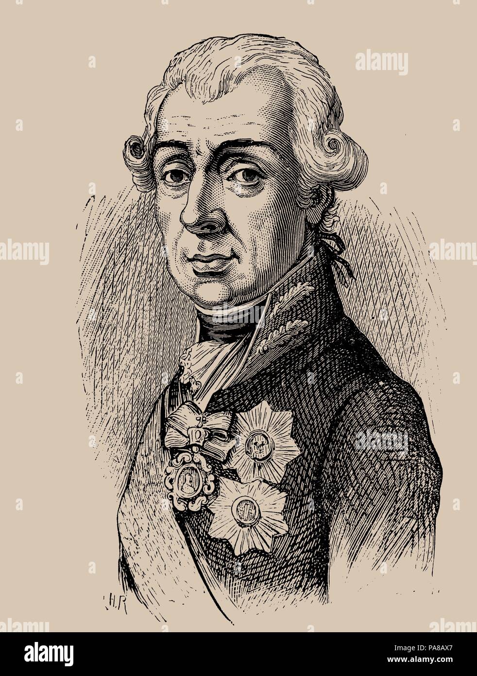 Field Marshal Prince Alexander Suvorov (1729-1800). Museum: PRIVATE COLLECTION. Stock Photo