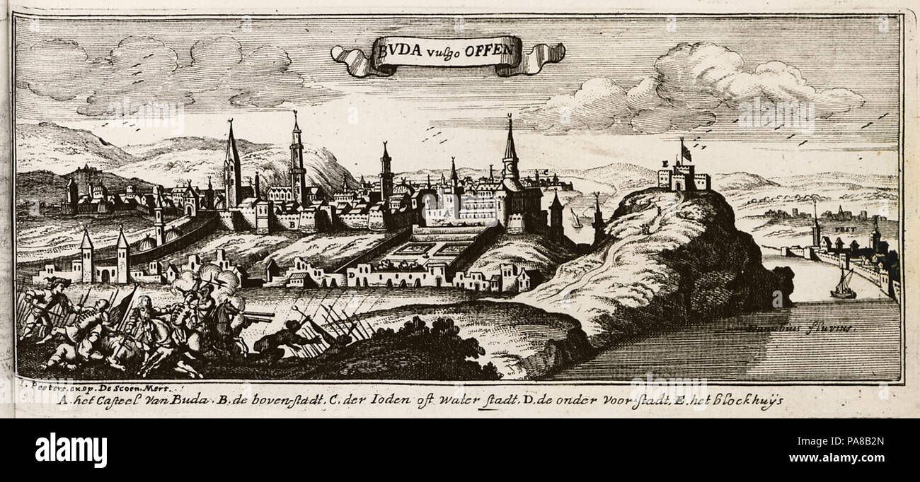 42 Buda vulgo Offen - Peeters Jacob - 1686 Stock Photo