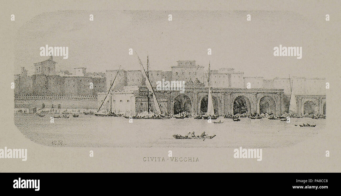 52 Civita-Vecchia - Rey Etienne - 1867 Stock Photo