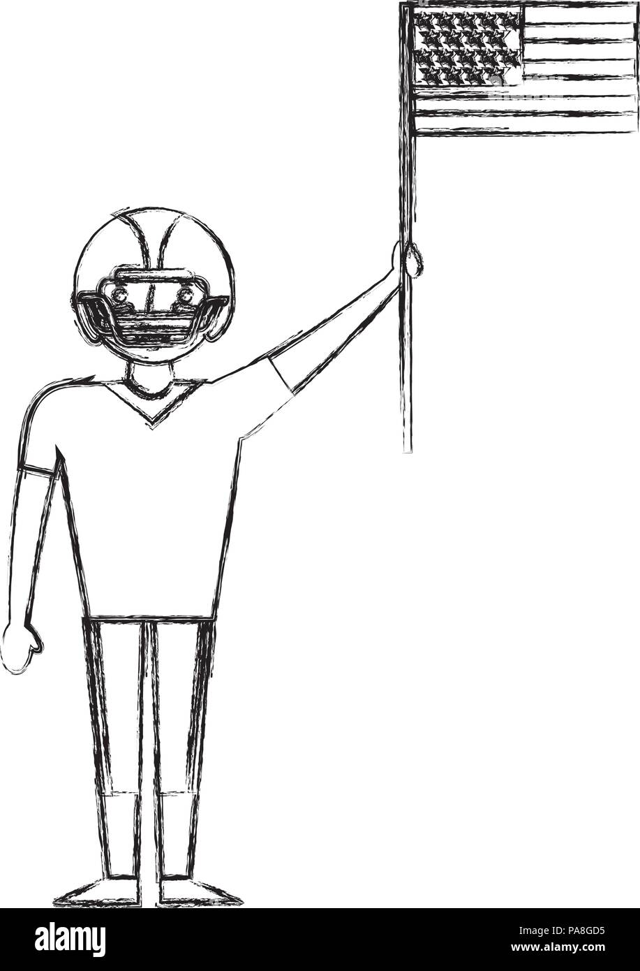 man player american football holding american flag labor day Stock Vector Image & Art Alamy man player american football holding american flag labor day Stock Vector Image & Art Alamy