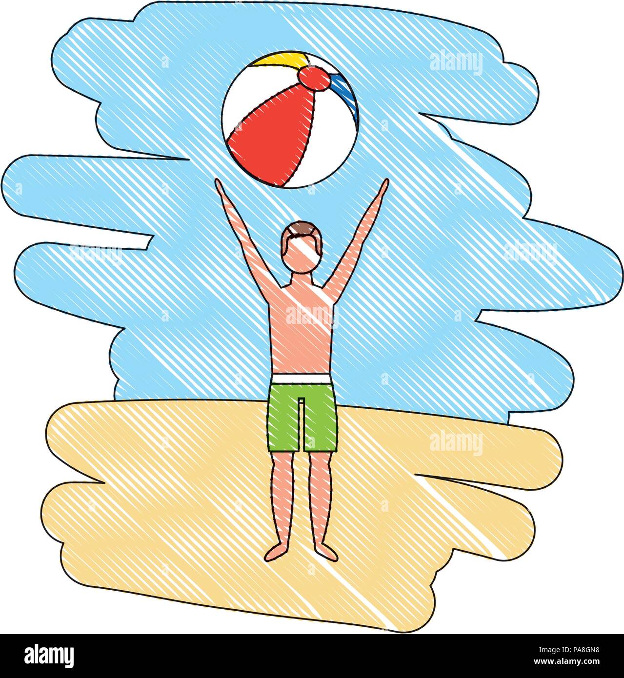 Fit young man holding Stock Vector Images Alamy