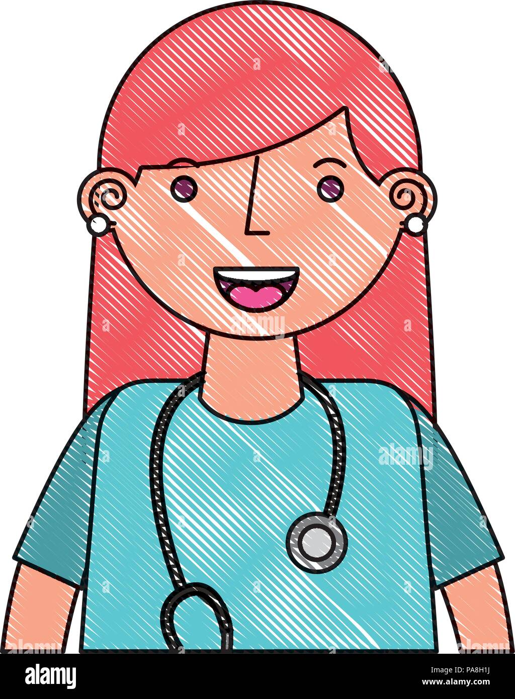woman doctor in uniform with stethoscope Stock Vector Image & Art - Alamy