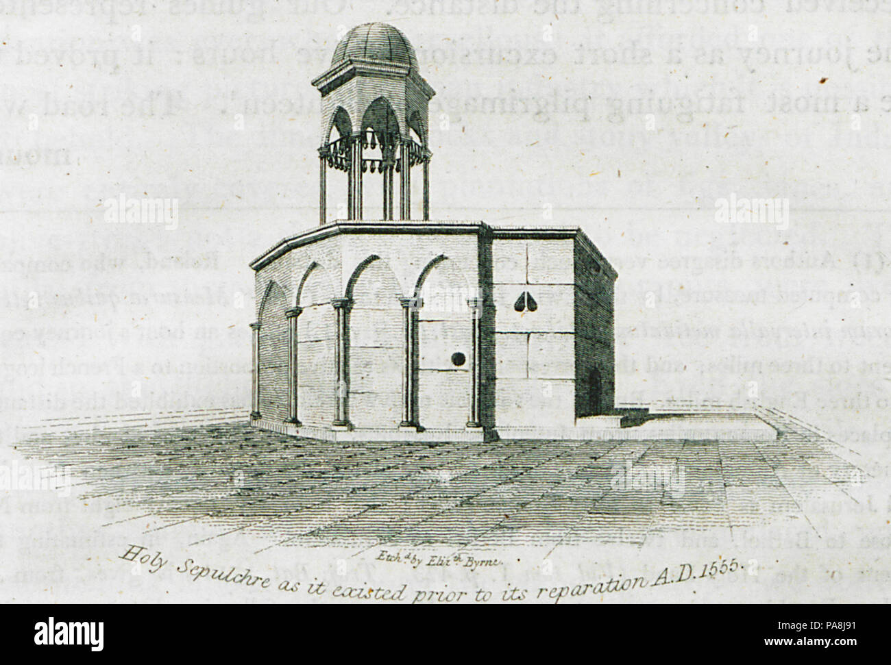 114 Holy Sepulchre as it existed prior to its reparation AD 1555 - Clarke Edward Daniel - 1824 Stock Photo