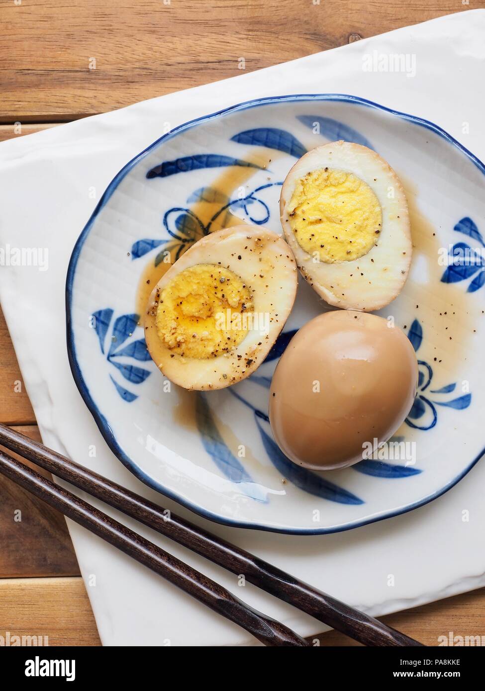 Korean food Soy Sauce Braised egg, Jangjorim Stock Photo Alamy