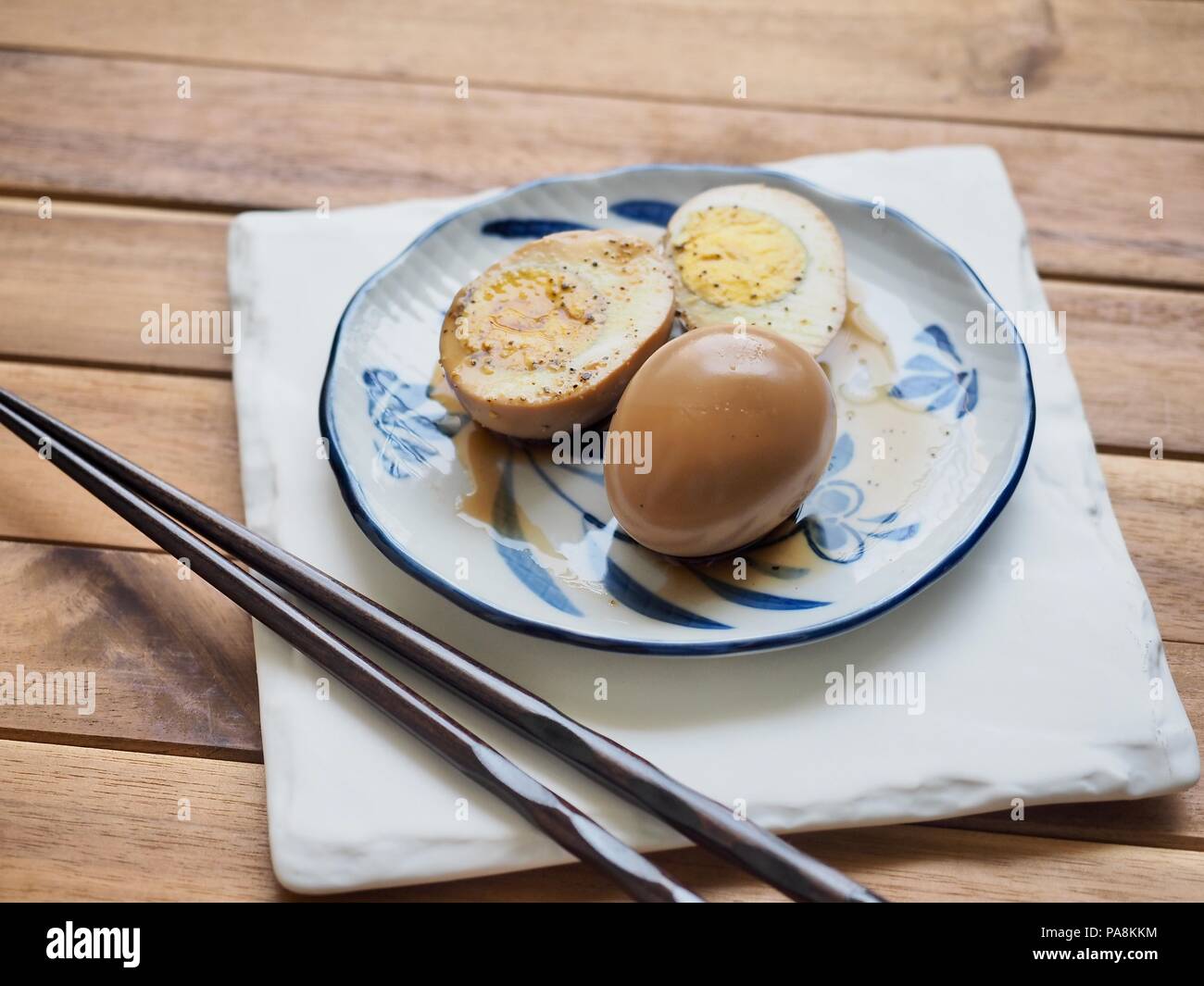 Korean food Soy Sauce Braised egg, Jangjorim Stock Photo Alamy