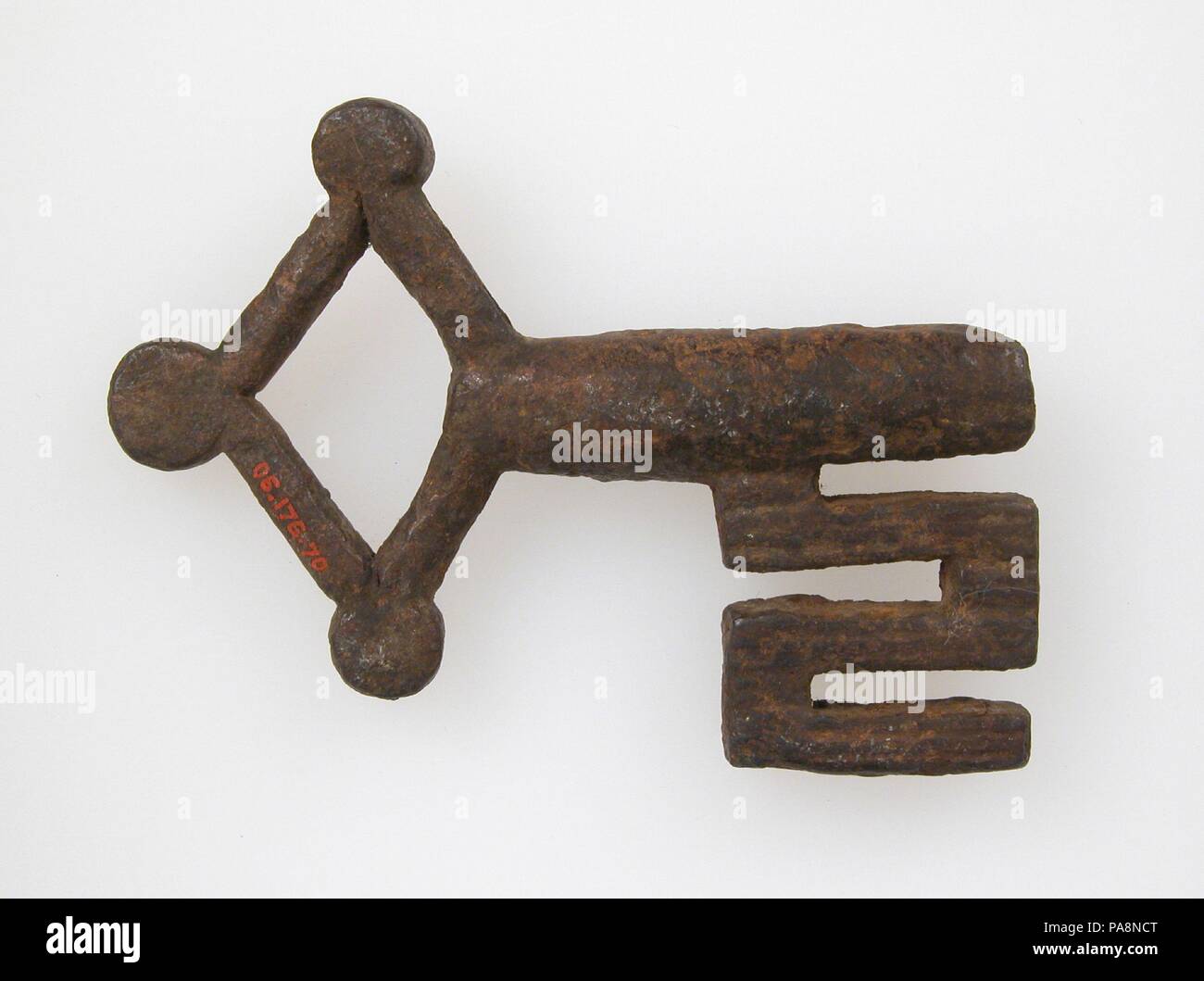 Key. Culture: French (?). Dimensions: Overall: 3 3/8 x 2 3/8 x 1/2 in ...