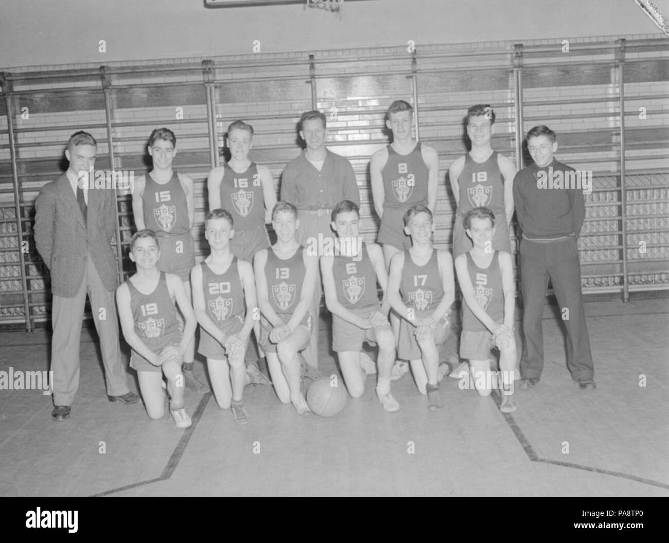 Group of high school athletes Black and White Stock Photos & Images - Alamy