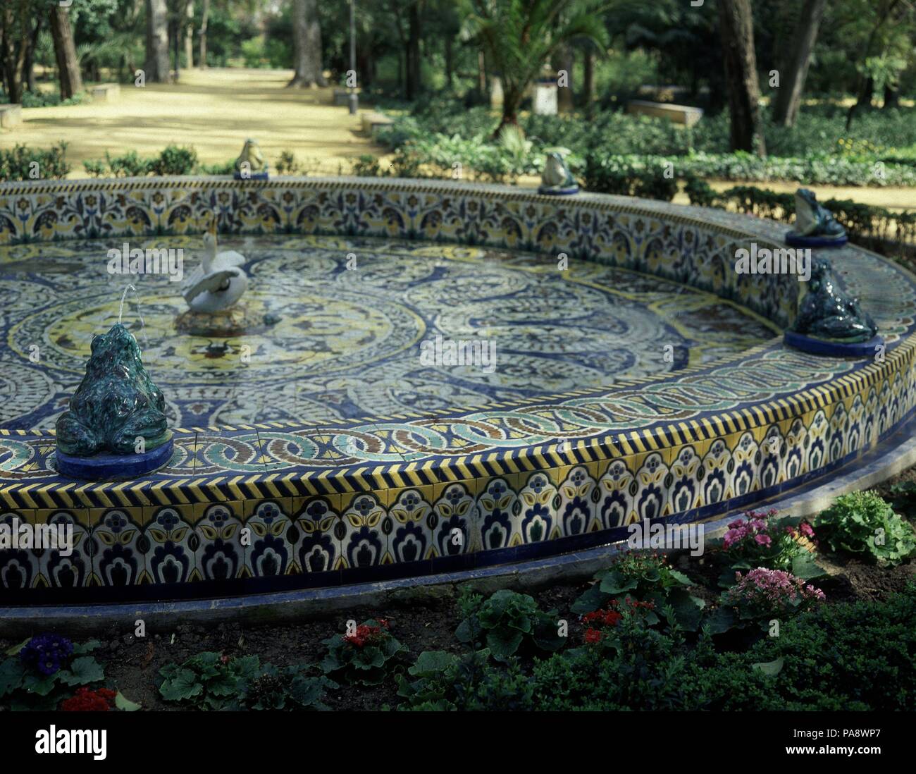 Fuente De Las Ranas Location Parque Maria Luisa Sevilla Seville Spain Stock Photo Alamy