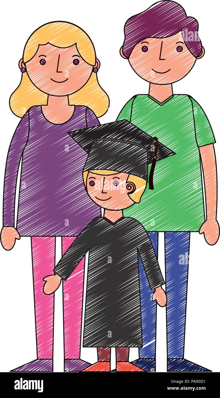 parents with boy graduted avatars characters Stock Vector Image & Art ...