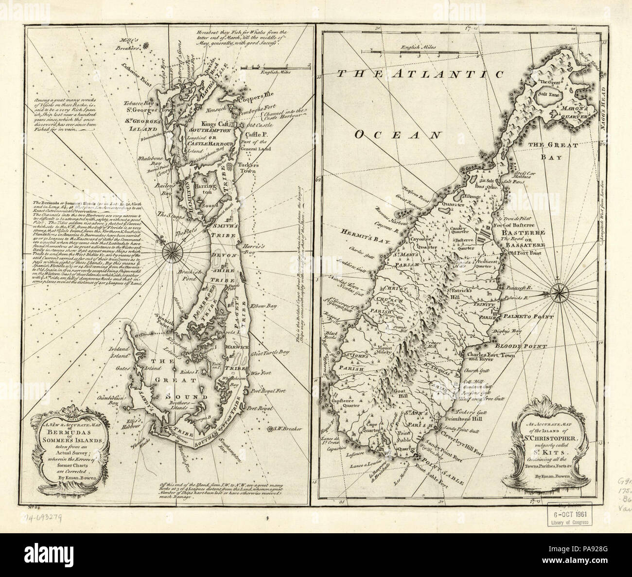 A new & accurate map of Bermudas or Sommer's Islands, taken from an
