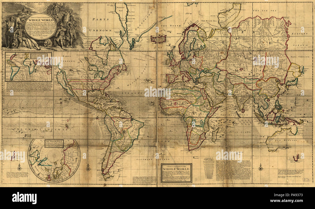 A new & correct map of the whole World Stock Photo - Alamy