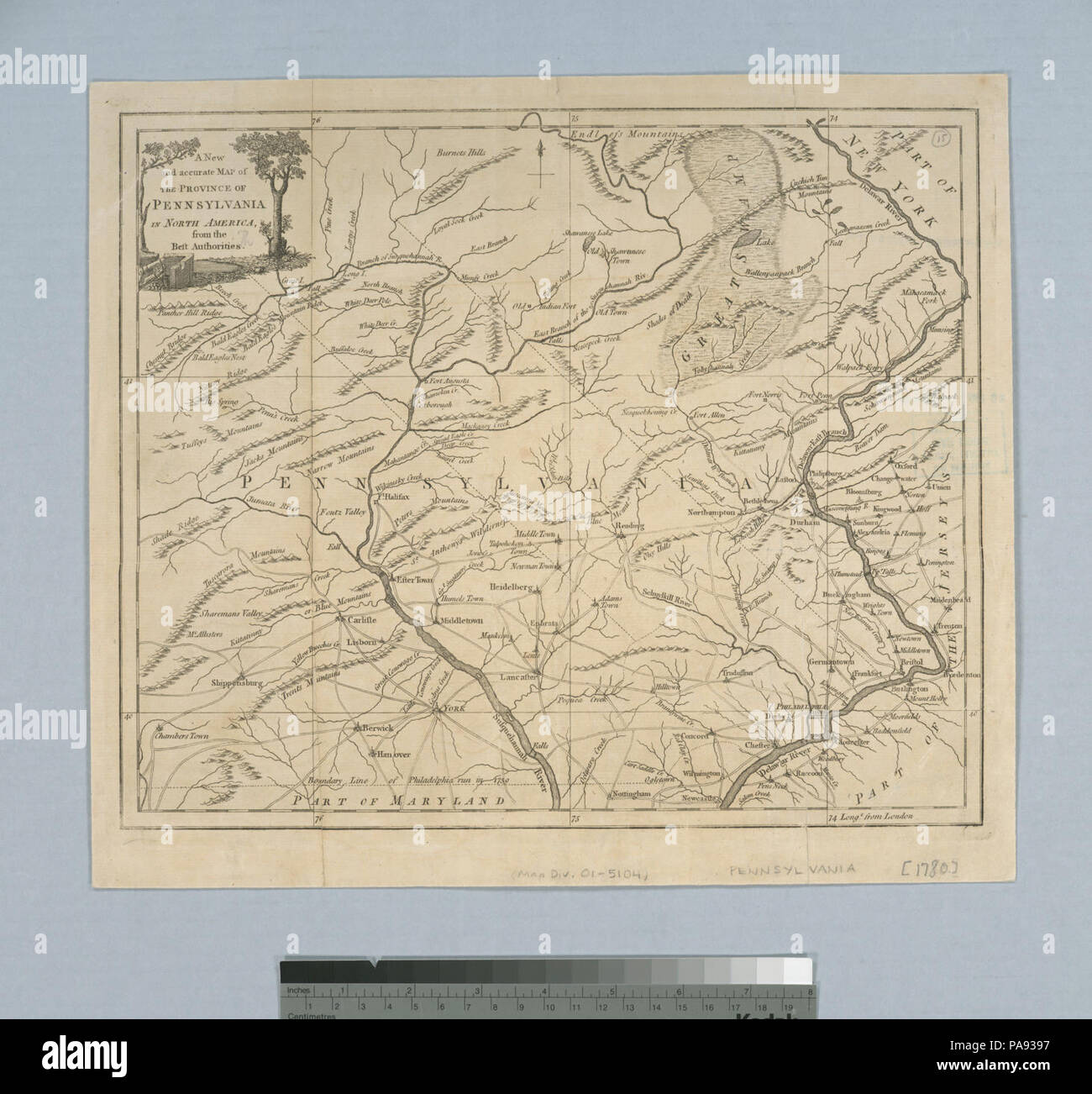 A New and accurate map of the province of Pennsylvania in North America