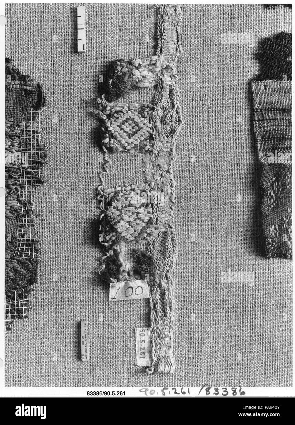 Fragment of a Border. Dimensions: 7 7/8 in. high 1 9/16 in. wide (20 cm