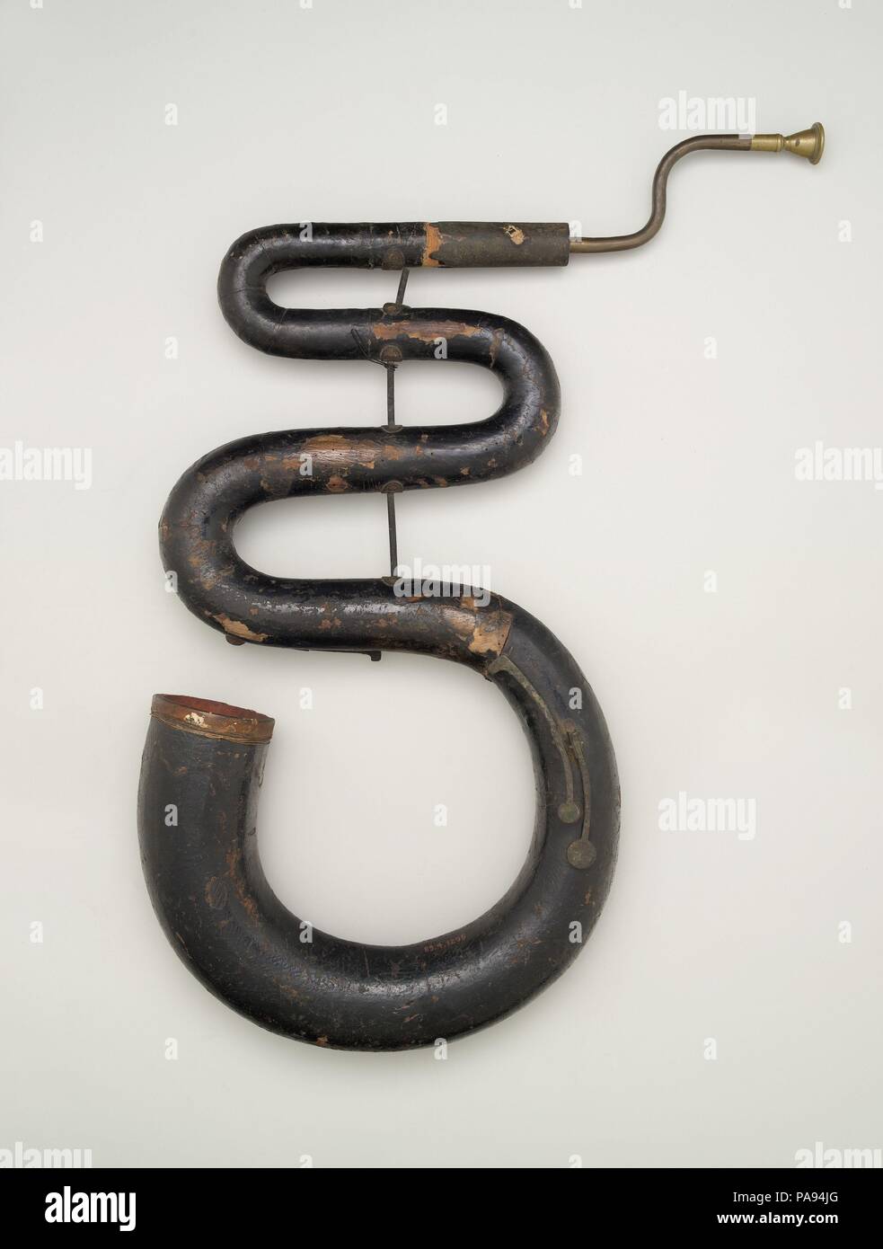 Serpent in C. Culture: British. Dimensions: Length  725 mm, Diam. of bell  105 mm, Length of crook ca. 247 mm. Date: early 19th century. Museum: Metropolitan Museum of Art, New York, USA. Stock Photo