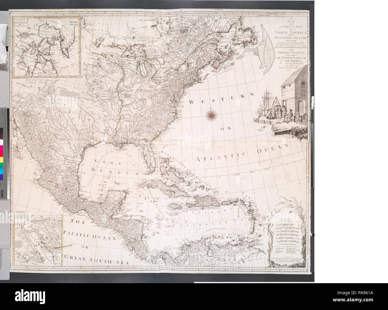 Treaty of paris 1783 map hi res - A New And Correct Map Of North America With The West India Islands Divided According To The Last Treaty Of Peace Concluded At Paris The 20th Of Jan 1783 Wherein Are Particularly PA961A