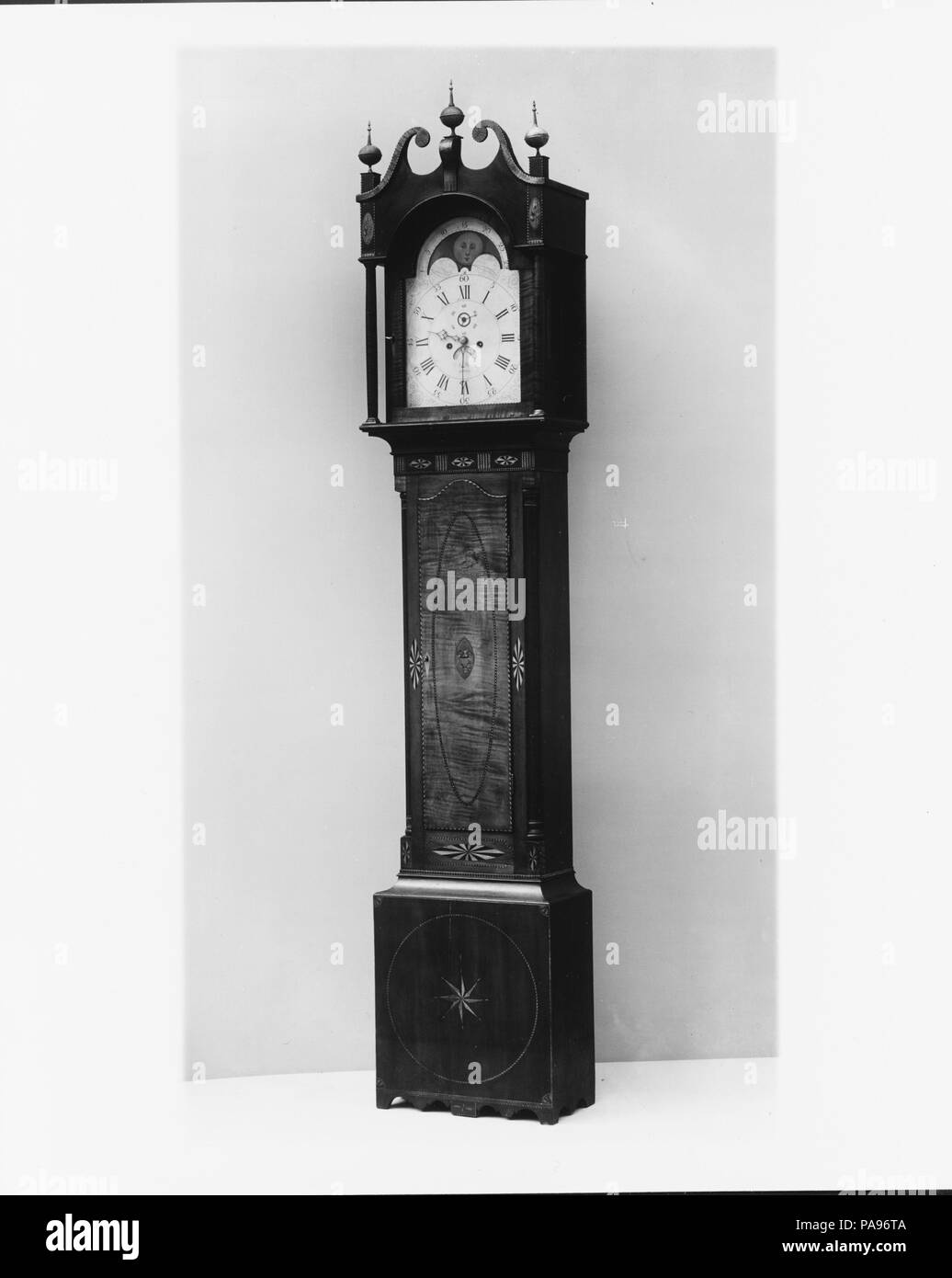 Tall Clock. Culture: American. Dimensions: H. 99 1/2 in. (252.7 cm). Maker: Nathan Storrs (1768-1839). Date: 1800-1810. Museum: Metropolitan Museum of Art, New York, USA. Stock Photo