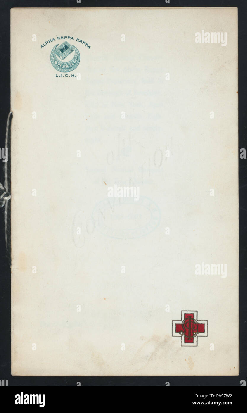 666 FOURTH ANNUAL CONVENTION (held by) ALPHA KAPPA KAPPA (at) "THE