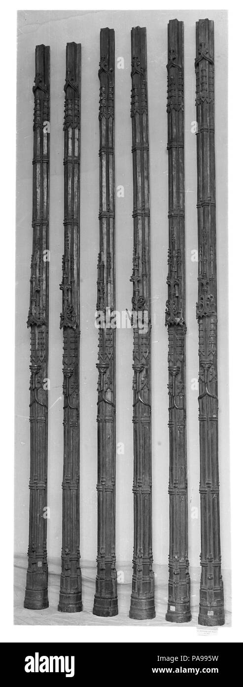 Pilaster. Culture: Italian or French. Dimensions: 9 ft. 5 in. × 4 1/2 in. × 5 1/2 in. (287 × 11.4 × 14 cm). Date: 16th century. Museum: Metropolitan Museum of Art, New York, USA. Stock Photo