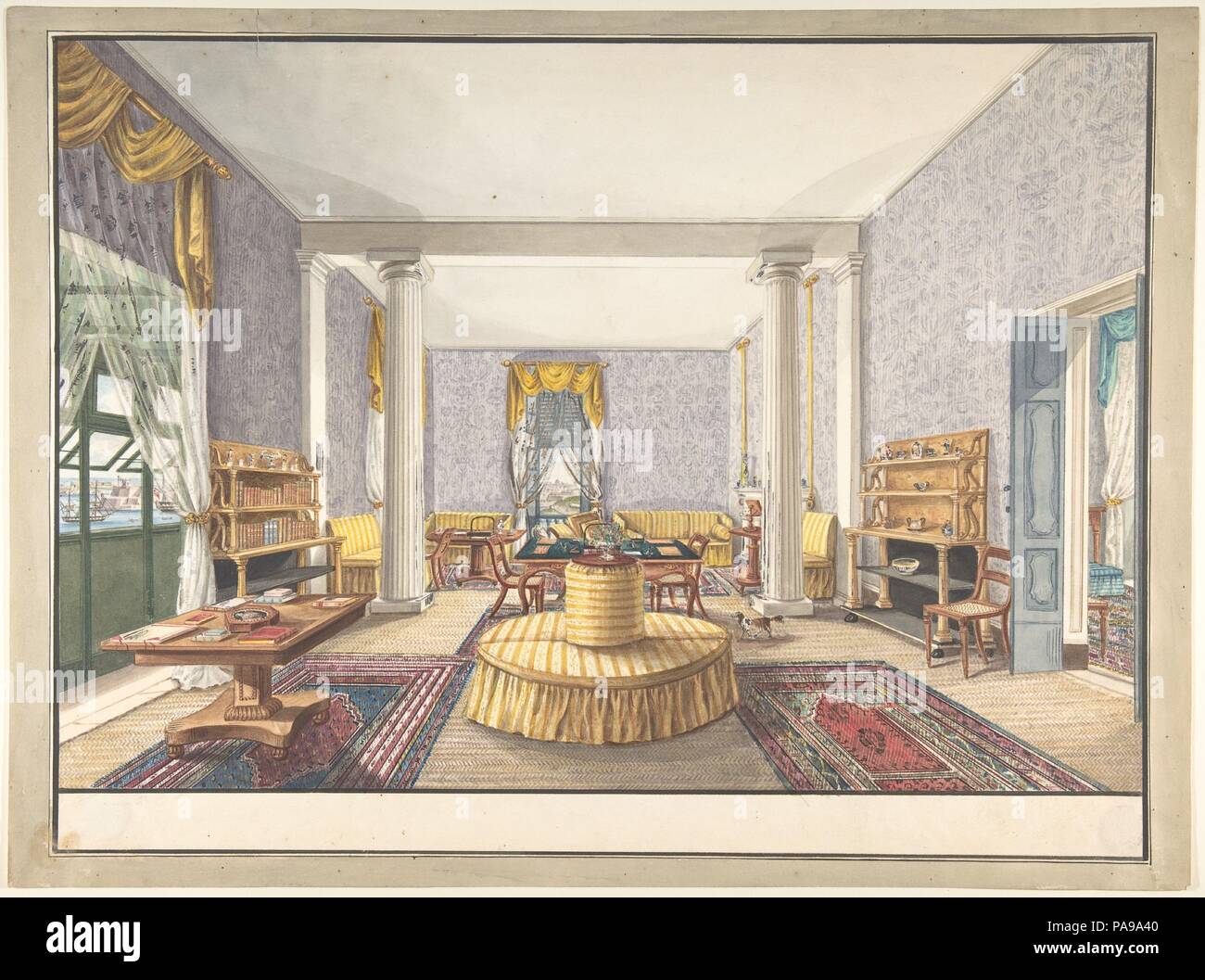 Design for interior. Artist: Charles de Brocktorff (Danish, active 1830 ...